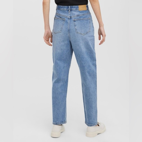 vero moda zoe super high waist mom denim jeans - Picture 1 of 14